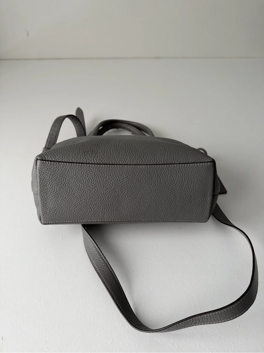 Grey Coach Leather Shoulder Bag